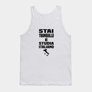 Be Calm Study Italian Tank Top